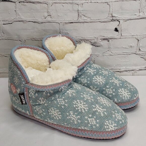 'MUK-LUKS' FUZZY SLIP-ON 'SNOW~BUNNY' SLIPPERS - Picture 2 of 16